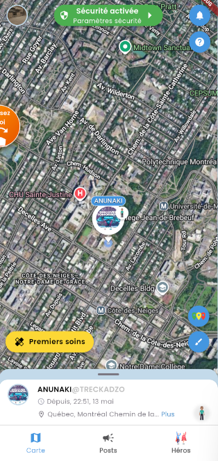 Capture d'écran de l'application Hero